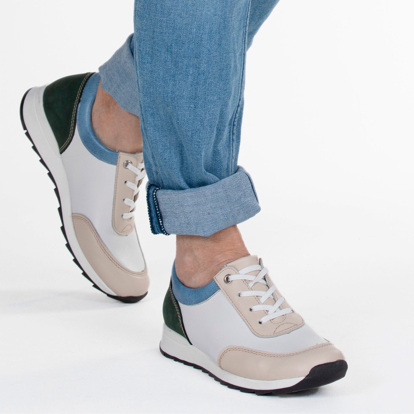 VELLAMO Zero Waste Women´s walker Offwhite/Wht/Blue/Forest (13523-911)