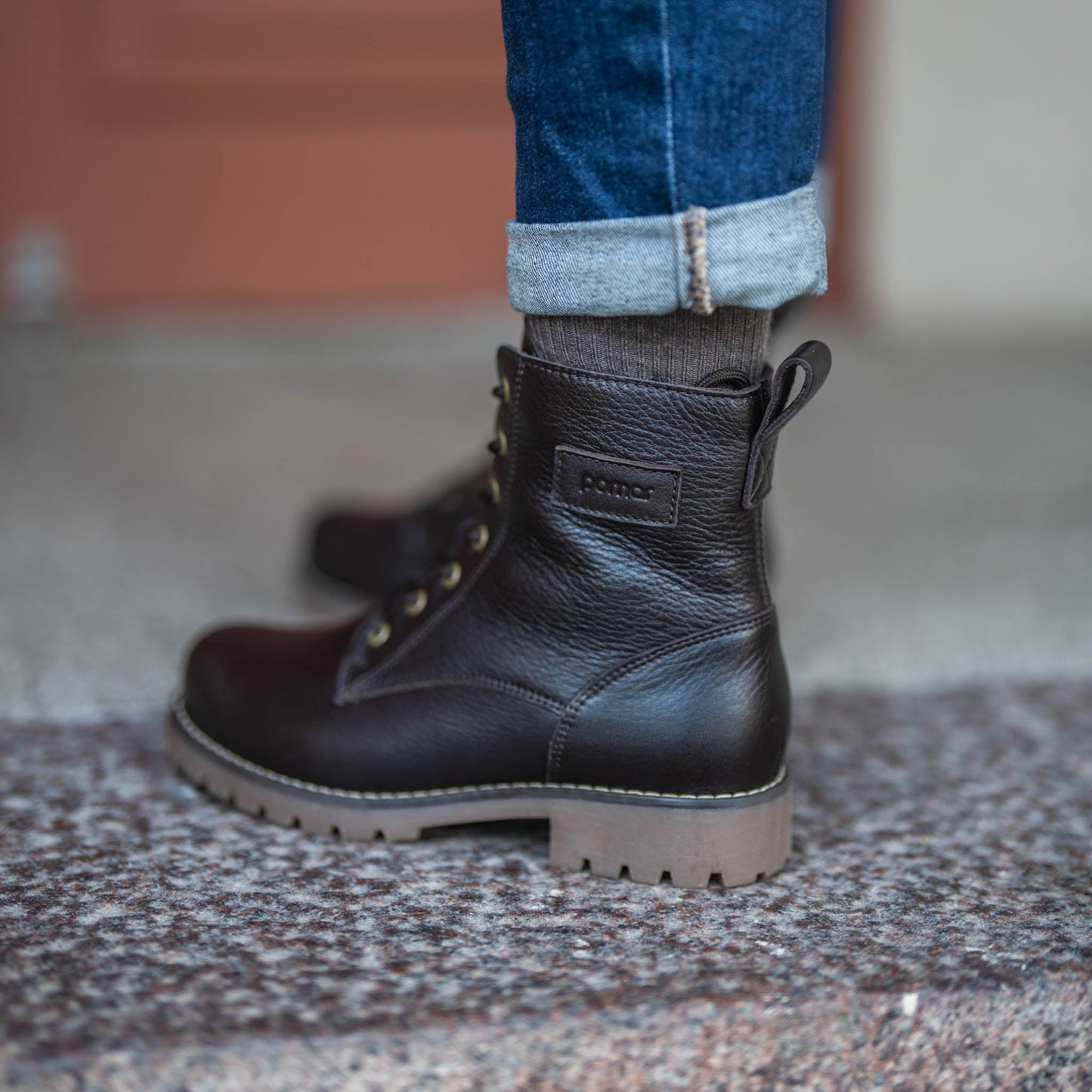 KARA Women´s ankle boot Dark brown nappa/Felt l