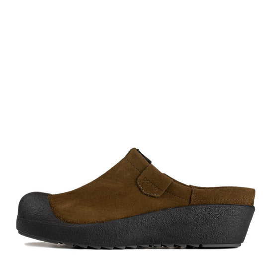 HERTTA Women´s slipper Military brown suede (12709-402)