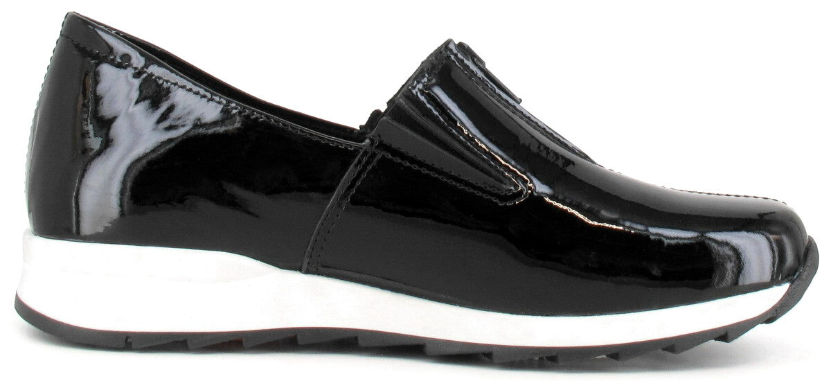 RANTA Women´s Zip Front Patent Leather Sneakers