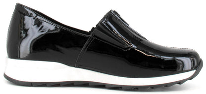 RANTA Women´s Zip Front Patent Leather Sneakers