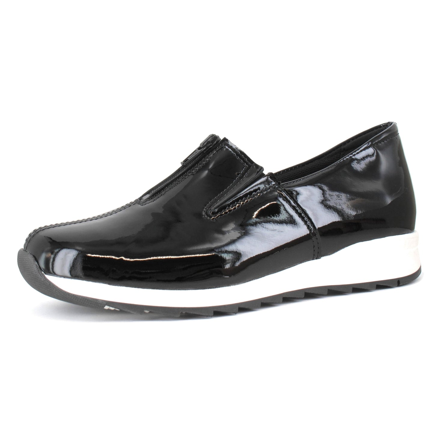 RANTA Women´s Zip Front Patent Leather Sneakers