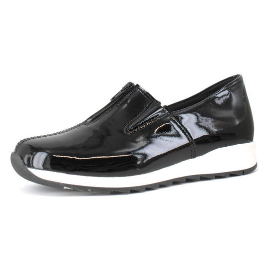 RANTA Women´s Zip Front Patent Leather Sneakers