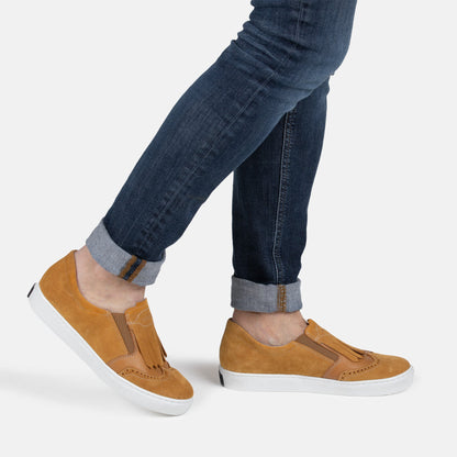 KUUTAR Zero Waste Women´s walker Tan nappa/Orange suede