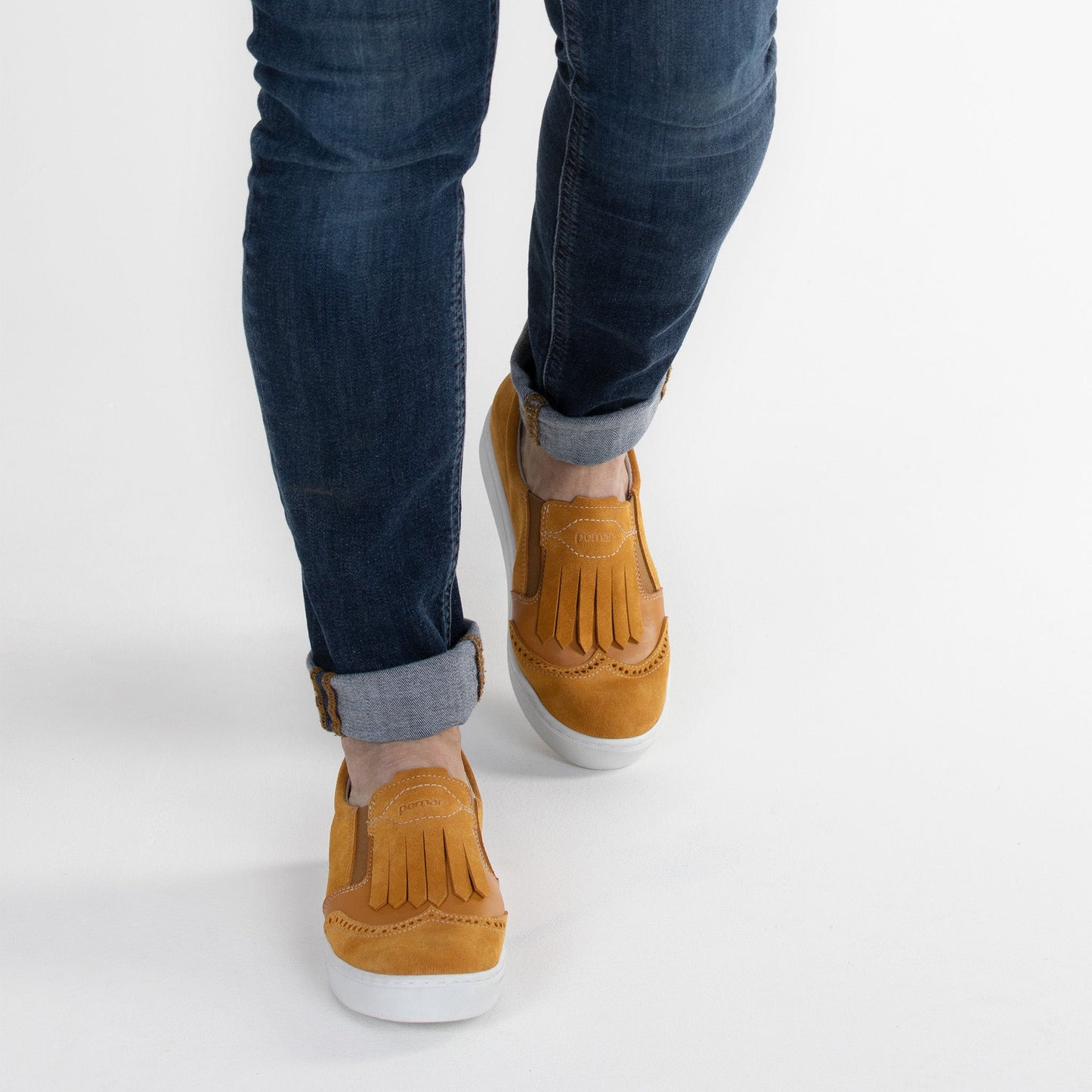 KUUTAR Zero Waste Women´s walker Tan nappa/Orange suede