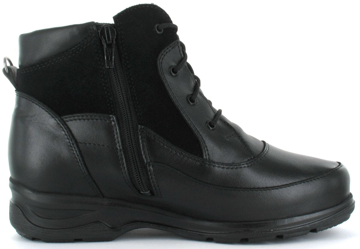 LOTTA Women´s Pomar +plus moccasin ankle boot with laces and zipper (18002-110)