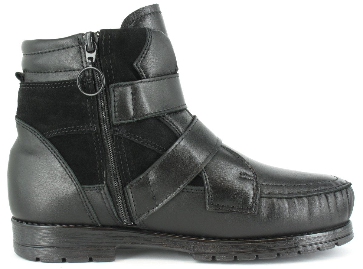 SIIRI Women´s Pomar +plus moccasin ankle boot with velcro and zipper (18003-110)