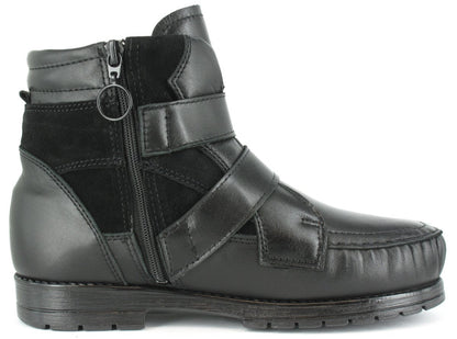 SIIRI Women´s Pomar +plus moccasin ankle boot with velcro and zipper (18003-110)