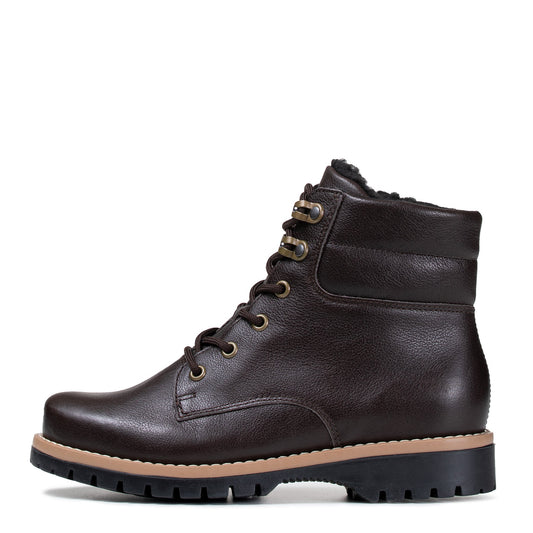 RAE Womens ankle boot Dark brown nappa/Wool/Tan S