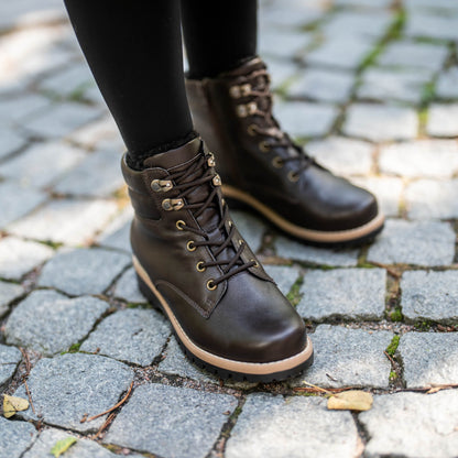 RAE Womens ankle boot Dark brown nappa/Wool/Tan S