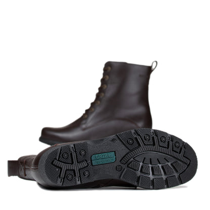 LUHTA Women´s ankle boot Brown nappa/Felt l./GRIP s