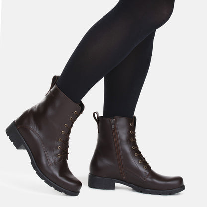 LUHTA Women´s ankle boot Brown nappa/Felt l./GRIP s
