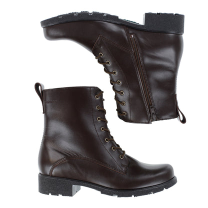 LUHTA Women´s ankle boot Brown nappa/Felt l./GRIP s