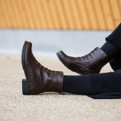 LUHTA Women´s ankle boot Brown nappa/Felt l./GRIP s