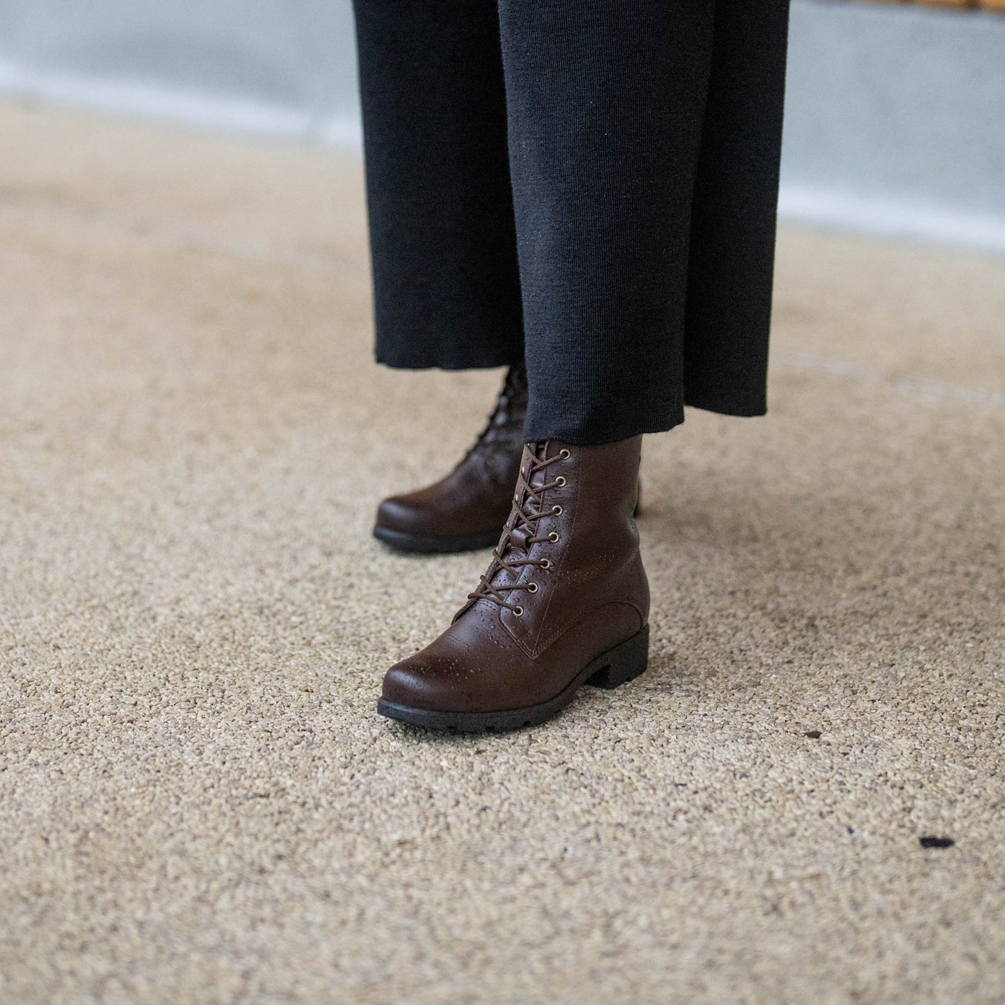 LUHTA Women´s ankle boot Brown nappa/Felt l./GRIP s