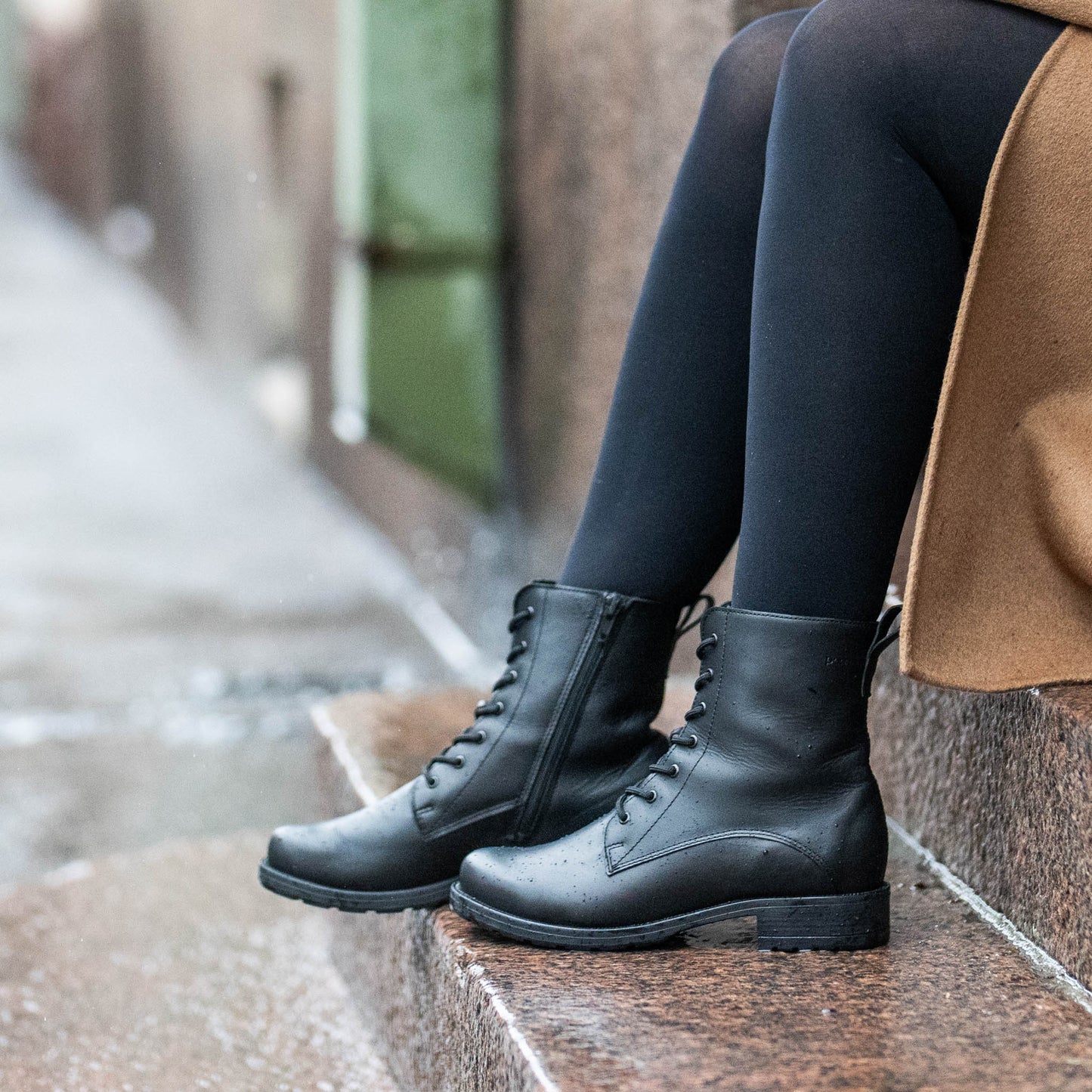 LUHTA Women´s ankle boot Thin black nappa/Feltl