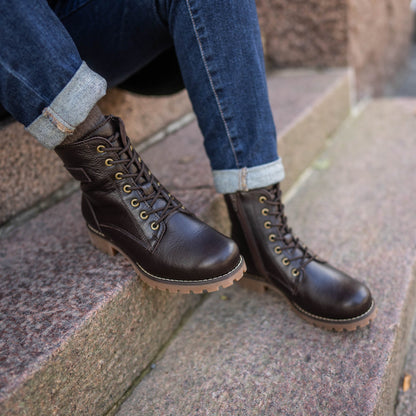 KARA Women´s ankle boot Dark brown nappa/Felt l