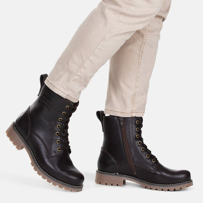 KARA Women´s ankle boot Dark brown nappa/Felt l