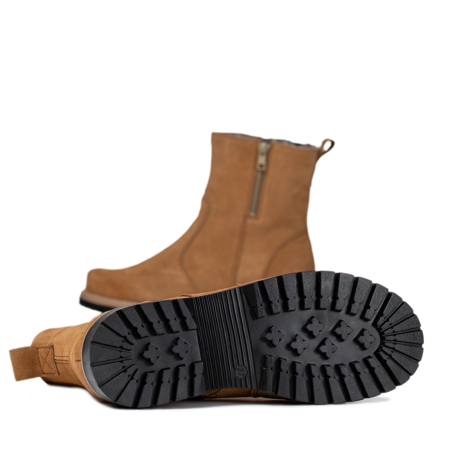 TASSU Womens´ ankle boot Tan suede/wool l./Tan S