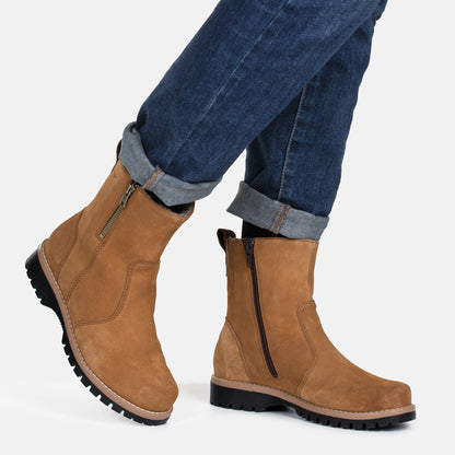 TASSU Womens´ ankle boot Tan suede/wool l./Tan S