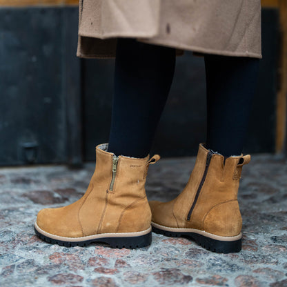 TASSU Womens´ ankle boot Tan suede/wool l./Tan S
