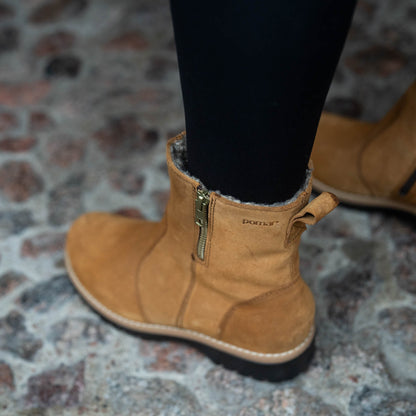 TASSU Womens´ ankle boot Tan suede/wool l./Tan S
