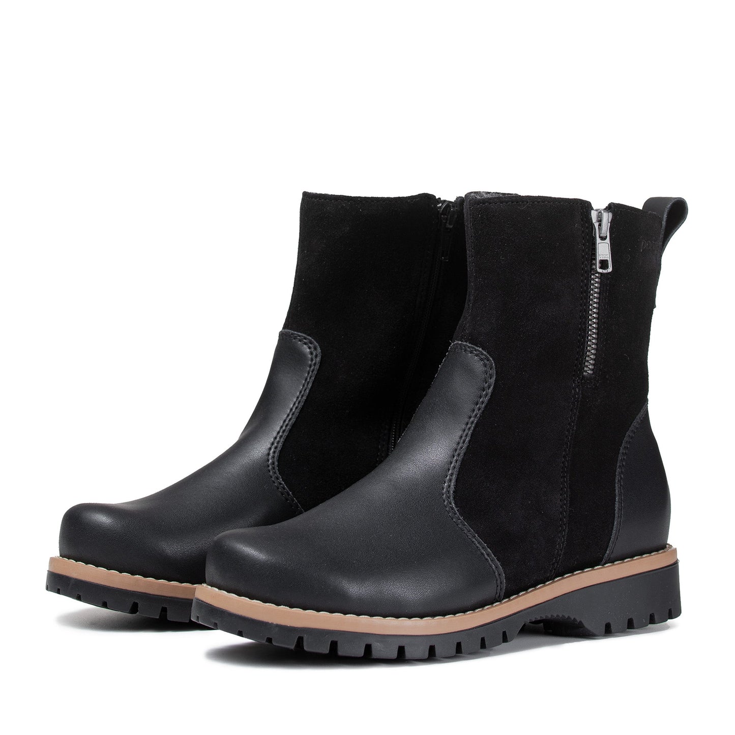 TASSU Womens´ ankle boot Bl npa/Bl suede/wool l./Tan  S
