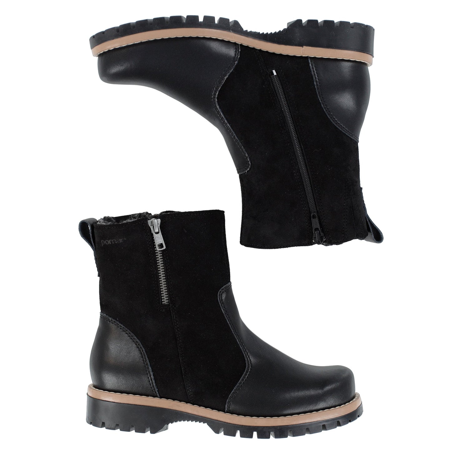 TASSU Womens´ ankle boot Bl npa/Bl suede/wool l./Tan  S
