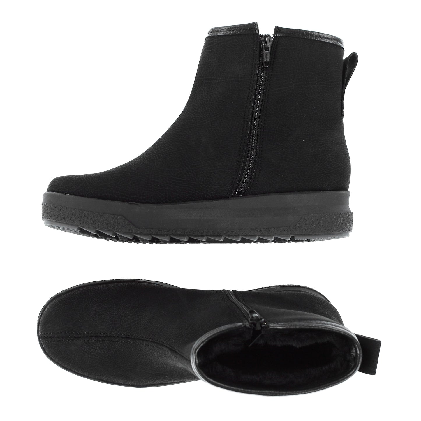 PIHTA Women´sankle boot Blkmartio micro/Vegan FUR