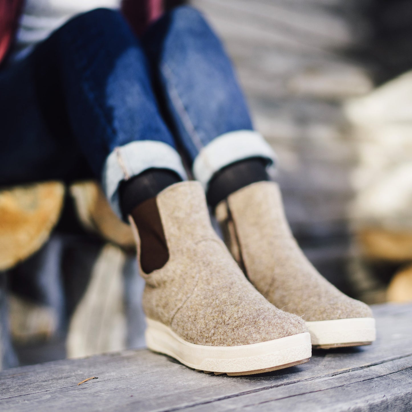 MALLA Women's GORE-TEX® Felt Chelsea boots (35977-112)