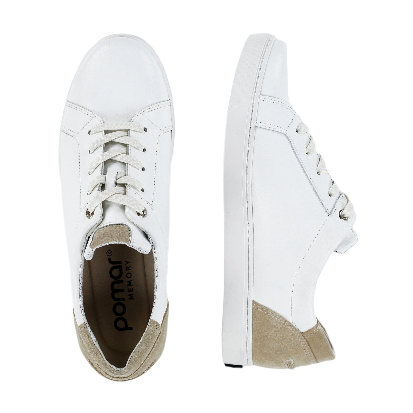 KASKI  Zero Waste men´s walker Wht.nappa/beige suede