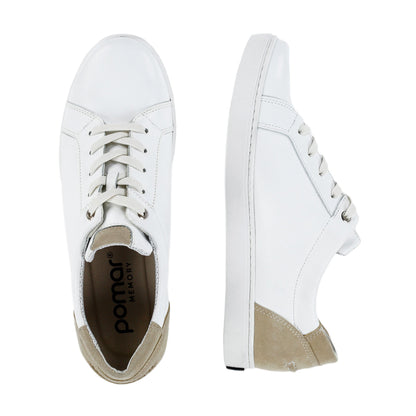 KASKI  Zero Waste men´s walker Wht.nappa/beige suede
