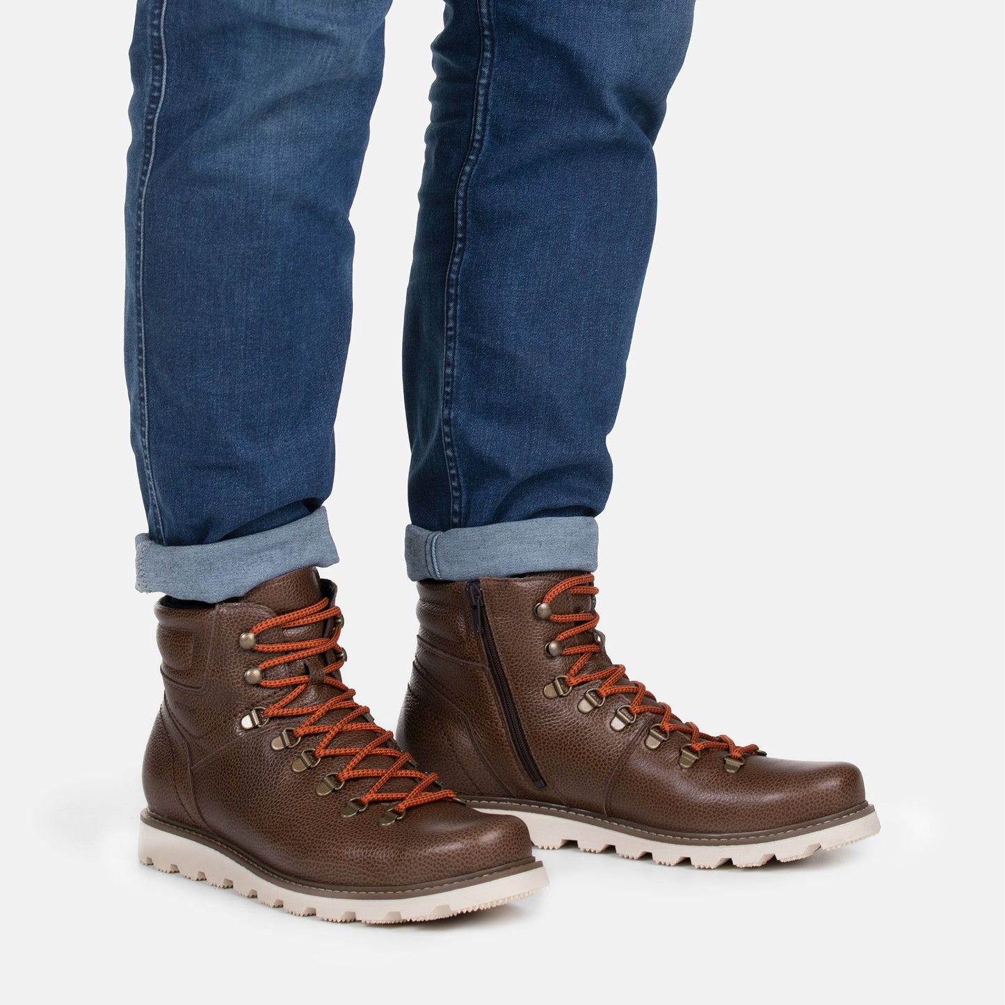 LUKKI Men´s ankle boot Brown martio nappa/Wht sole