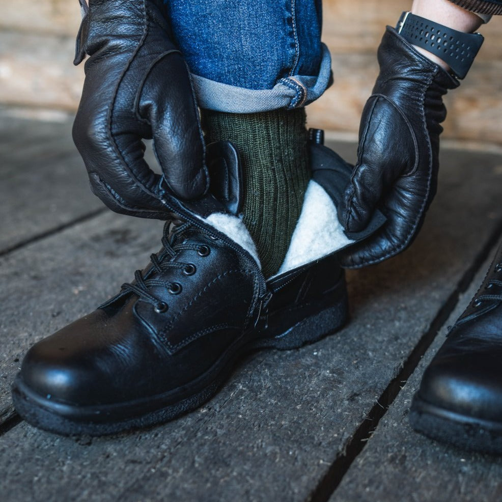 AARO Men´s +plus ankle boots, laces, zipper( 48119-100)