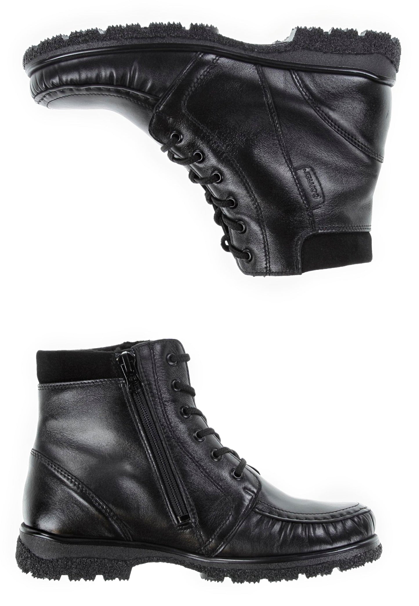 KAUKO Men´s Orto moccasin ankle boots, zipper inside (48081-100)