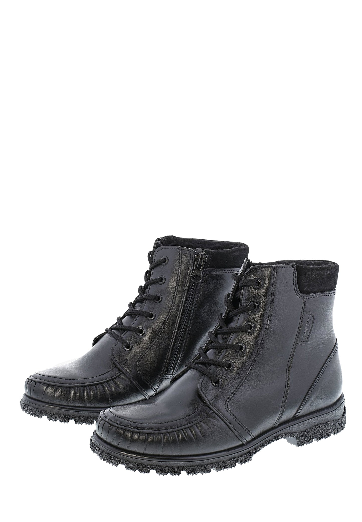 KAUKO Men´s Orto moccasin ankle boots, zipper inside (48081-100)